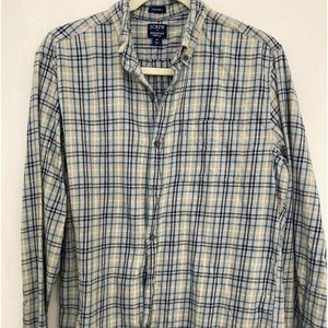 J. Crew classic fit men’s plaid button down
